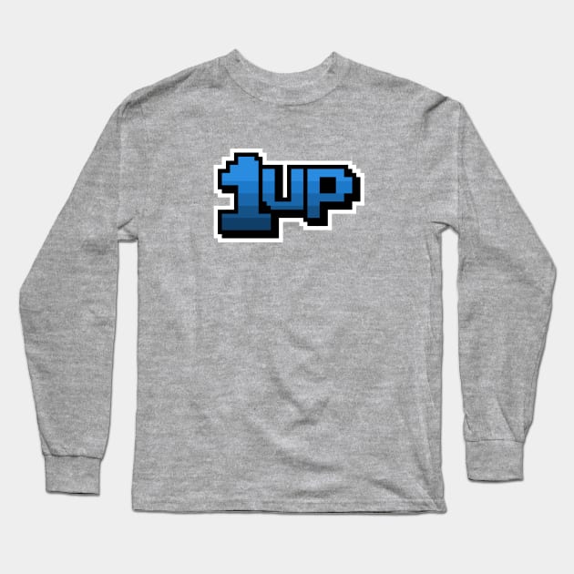 1up Blue Long Sleeve T-Shirt by spicytees